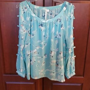 Lauren Conrad Bow Sleeve Blouse